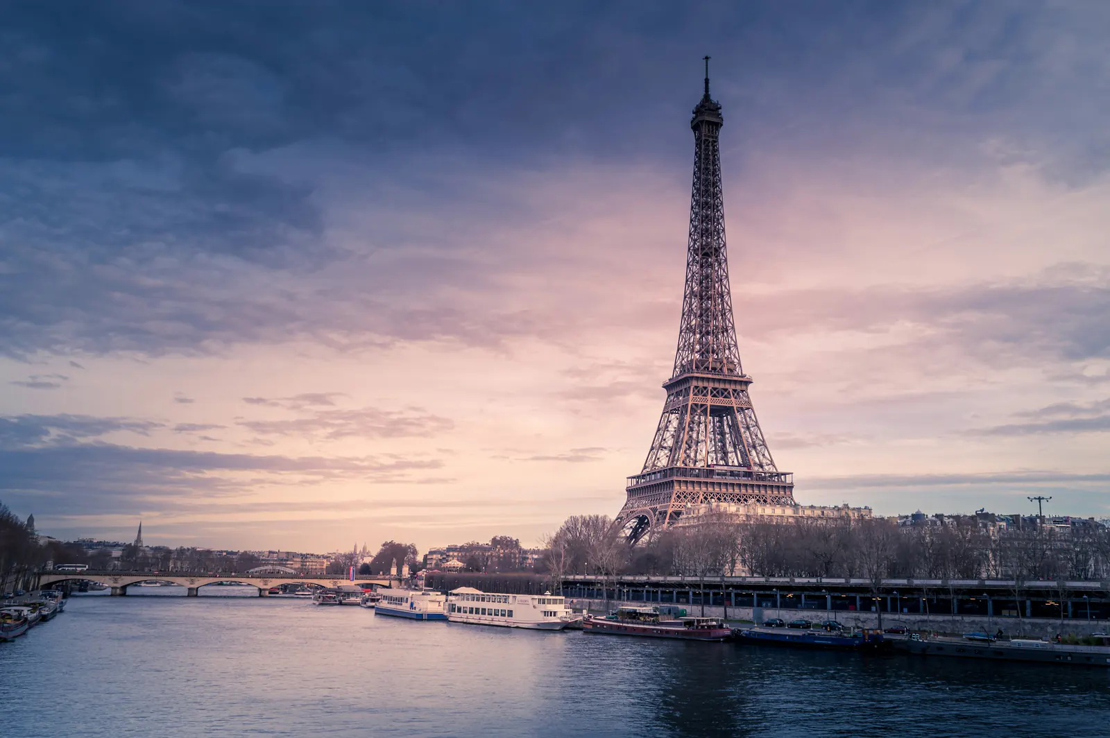 Eiffel Tower and the Seine, Paris